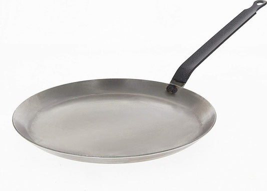 de Buyer Crêpepan zwaar ijzer staal - 24 cm DE BUYER 'Carbon meer' crêpepan met stalen handvat, metaal, wit, Diámetro 24 DE BUYER 'Carbon meer' crêpepan met stalen handvat gelast, metaal, wit, Diámetro 24 DE BUYER 'Carbon Mehr' crep tavası çelik saplı kay