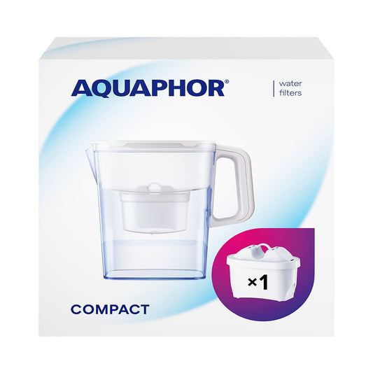 AQUAPHOR Waterfilterkan Compact Grijs GOED WATER - Het MAXFOR+ filter vermindert kalk en chloor, evenals zware metalen zoals lood en koper, pesticiden, microplastics en andere ongewenste stoffen in het kraanwater. Goed voor tot wel 200 liter zacht en lekk