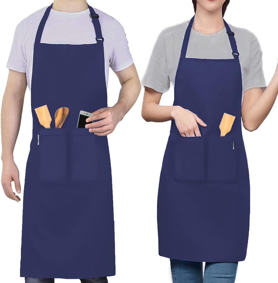 2 Stuks Chef Schort Waterdichte Schort met 3 Zakken Over dit item 💕65% polyester / 35% katoen beste mix voor schorten die bekend staan om hun duurzaamheid. Zij vervagen niet zo snel, verliezen snel hun vorm, kijken langer als nieuw, zijn minder naar vore