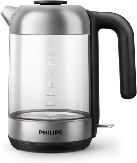 Philips Waterkoker 1.7 L Veerdeksel Indicatielamp Draaivoet Gemaakt om lang mee te gaan. Snelle kookprestaties van een superefficiënt verwarmingselement. Inhoud van 1,7 - meer dan 7 kopjes uit een volle kan. Merk Philips Capaciteit 1,7 Liter Materiaal Pol