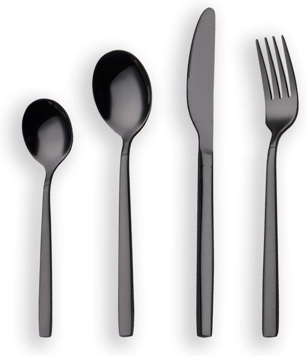 Berglander 30-delige vergulde bestekset glanzend goud Over dit item 30 stuks bevatten: 6 van elk, dinerlepel, dinervork, dinermes, theelepel, theevork Duurzaam, buigt niet; Sterk antiroest, ontwikkeld voor een goede grip voor volwassenen en kinderen. Goed