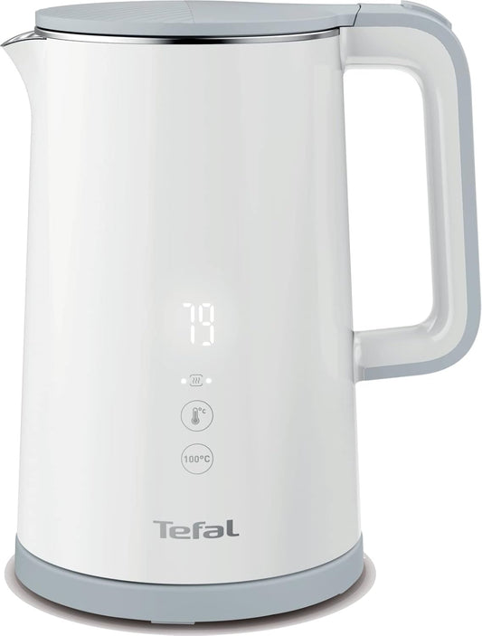 Tefal Waterkoker Digitaal display en 5 Temperatuurselecties Veilig-aanraakontwerp met dubbele laag die de buitenkant koel houdt zodat u zich niet kunt verbranden. Electric Kettles €55.82 waterkoker,wit Jansen Keuken