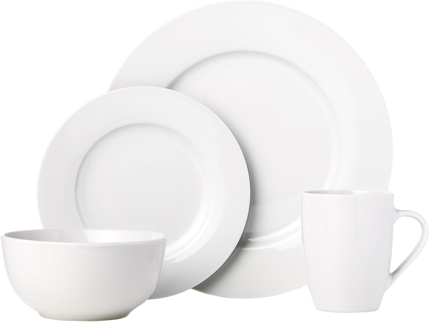 Serviesset voor 4 personen, 16 stuks, wit Over dit item Servies voor dagelijks gebruik, binnen of buiten; ideaal voor elke keuken Inclusief een 16-delige set met 4 dinerborden, 4 salade/dessertborden, 4 kommen en 4 koffie-/theemokken; servies voor 4 perso