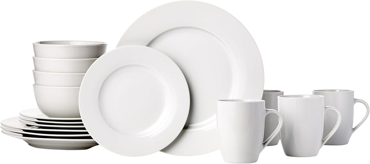 Serviesset voor 4 personen, 16 stuks, wit Over dit item Servies voor dagelijks gebruik, binnen of buiten; ideaal voor elke keuken Inclusief een 16-delige set met 4 dinerborden, 4 salade/dessertborden, 4 kommen en 4 koffie-/theemokken; servies voor 4 perso
