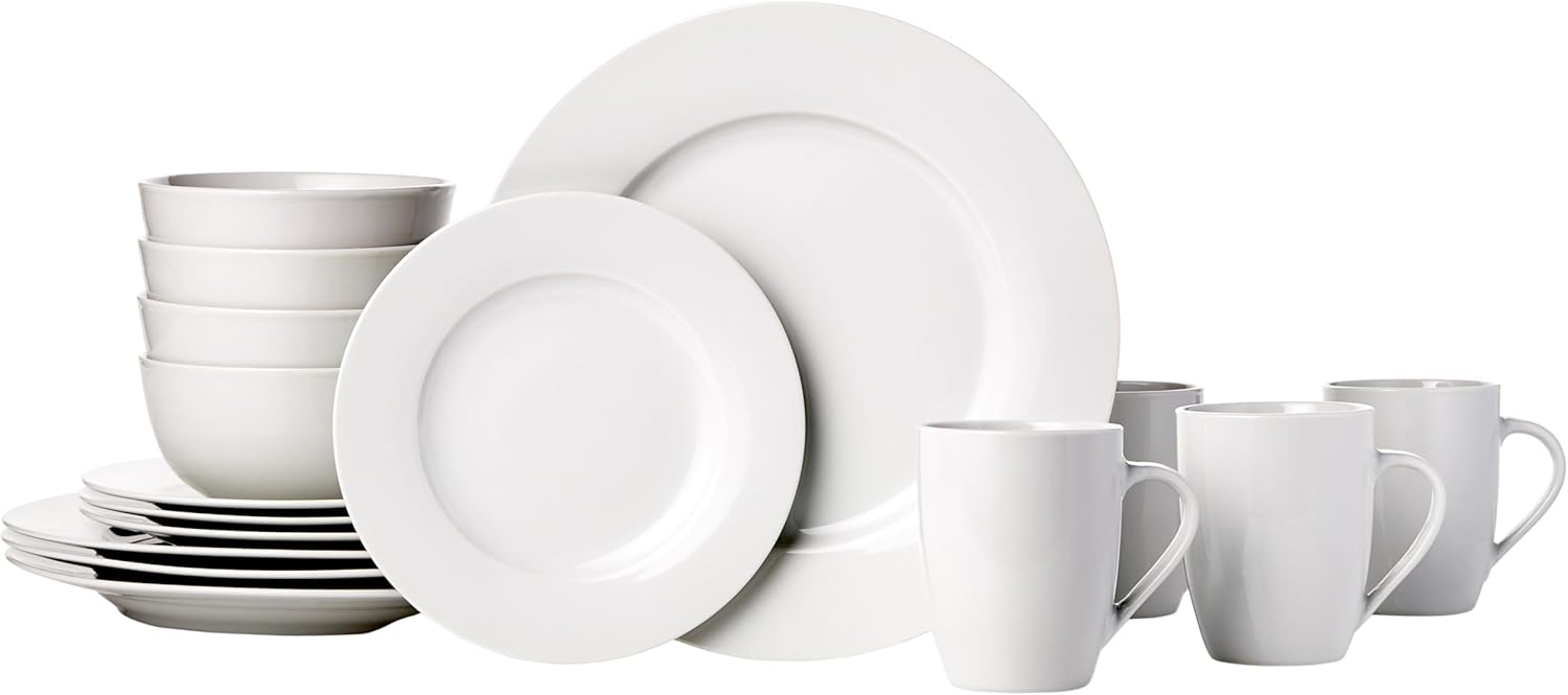 Serviesset voor 4 personen, 16 stuks, wit Over dit item Servies voor dagelijks gebruik, binnen of buiten; ideaal voor elke keuken Inclusief een 16-delige set met 4 dinerborden, 4 salade/dessertborden, 4 kommen en 4 koffie-/theemokken; servies voor 4 perso