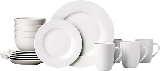 Serviesset voor 4 personen, 16 stuks, wit Over dit item Servies voor dagelijks gebruik, binnen of buiten; ideaal voor elke keuken Inclusief een 16-delige set met 4 dinerborden, 4 salade/dessertborden, 4 kommen en 4 koffie-/theemokken; servies voor 4 perso