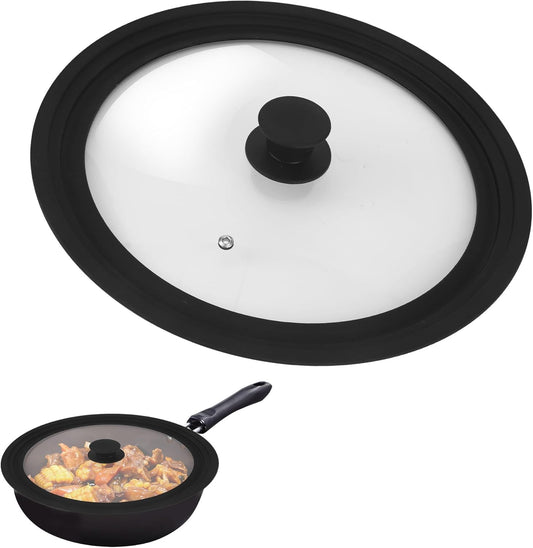 Universele pannendeksel voor 24/26/28 cm pannen hittebestendige siliconen rand Over dit item Het universele pannendeksel is een uiterst praktisch en multifunctioneel product dat in elke keuken kan worden gebruikt. Gemaakt van hittebestendig glas met silic