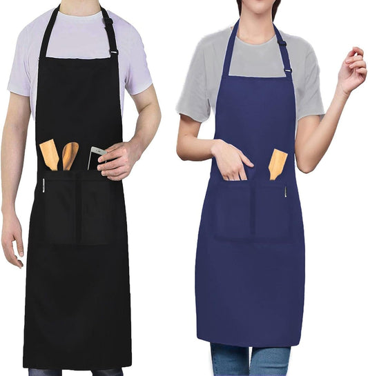 2 Stuks Chef Schort Waterdichte Schort met 3 Zakken Over dit item 💕65% polyester / 35% katoen beste mix voor schorten die bekend staan om hun duurzaamheid. Zij vervagen niet zo snel, verliezen snel hun vorm, kijken langer als nieuw, zijn minder naar vore