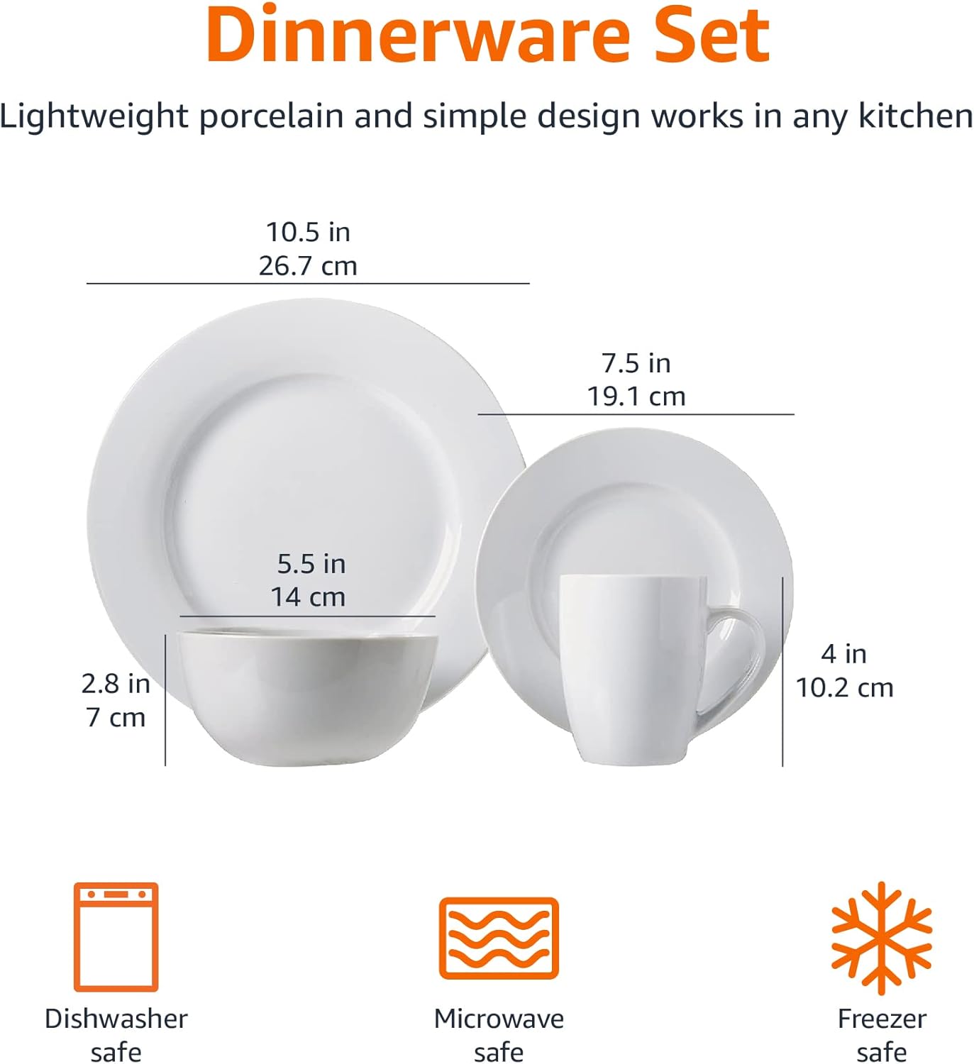 Serviesset voor 4 personen, 16 stuks, wit Over dit item Servies voor dagelijks gebruik, binnen of buiten; ideaal voor elke keuken Inclusief een 16-delige set met 4 dinerborden, 4 salade/dessertborden, 4 kommen en 4 koffie-/theemokken; servies voor 4 perso