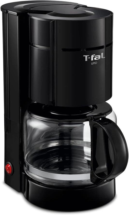 Tefal Uno koffiezetapparaat, CM1218, filter, 1.1L, tot 12 kopjes, Druppelstop, zwarte behuizing, Warmhoudfunctie Koffiezetapparaat voor heerlijke filter koffie De glazen kan heeft een capaciteit van 1,1L: zet tot 12 kopjes koffie tegelijkertijd. Glanzend