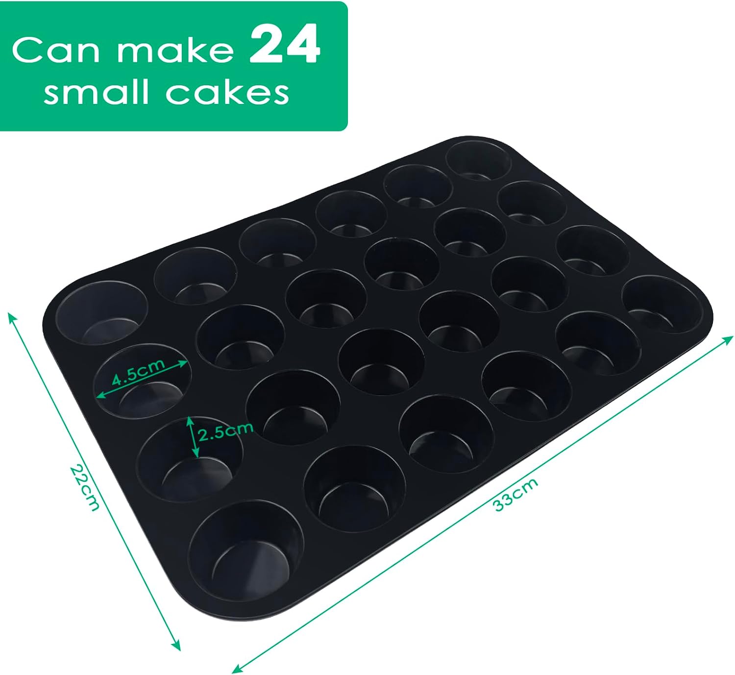 2 stuks mini muffinvorm siliconen, muffinvorm muffinvormpjes muffin bakvorm muffin bakvorm muffin muffin bakvorm 33 × 22 × 2,5 cm anti-aanbaklaag Geniet van heerlijke muffins, cupcakes en brownies met de Fousenuk siliconen vormen die speciaal zijn ontwikk