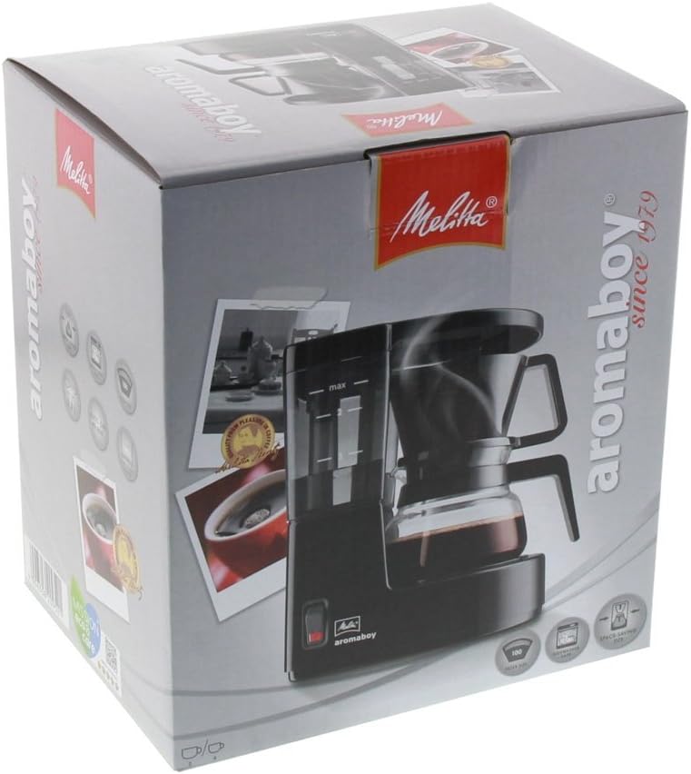 Melitta Koffiezetapparaat met Glazen Pot Voor 2 Kopjes Over dit item Ruimtebesparend ontwerp Bijzonder slanke filterkoffiemachine met glazen kan voor ca. 2 kopjes, ideaal voor eenpersoonshuishoudens, caravans of vakantieappartementen, geschikt voor Melitt