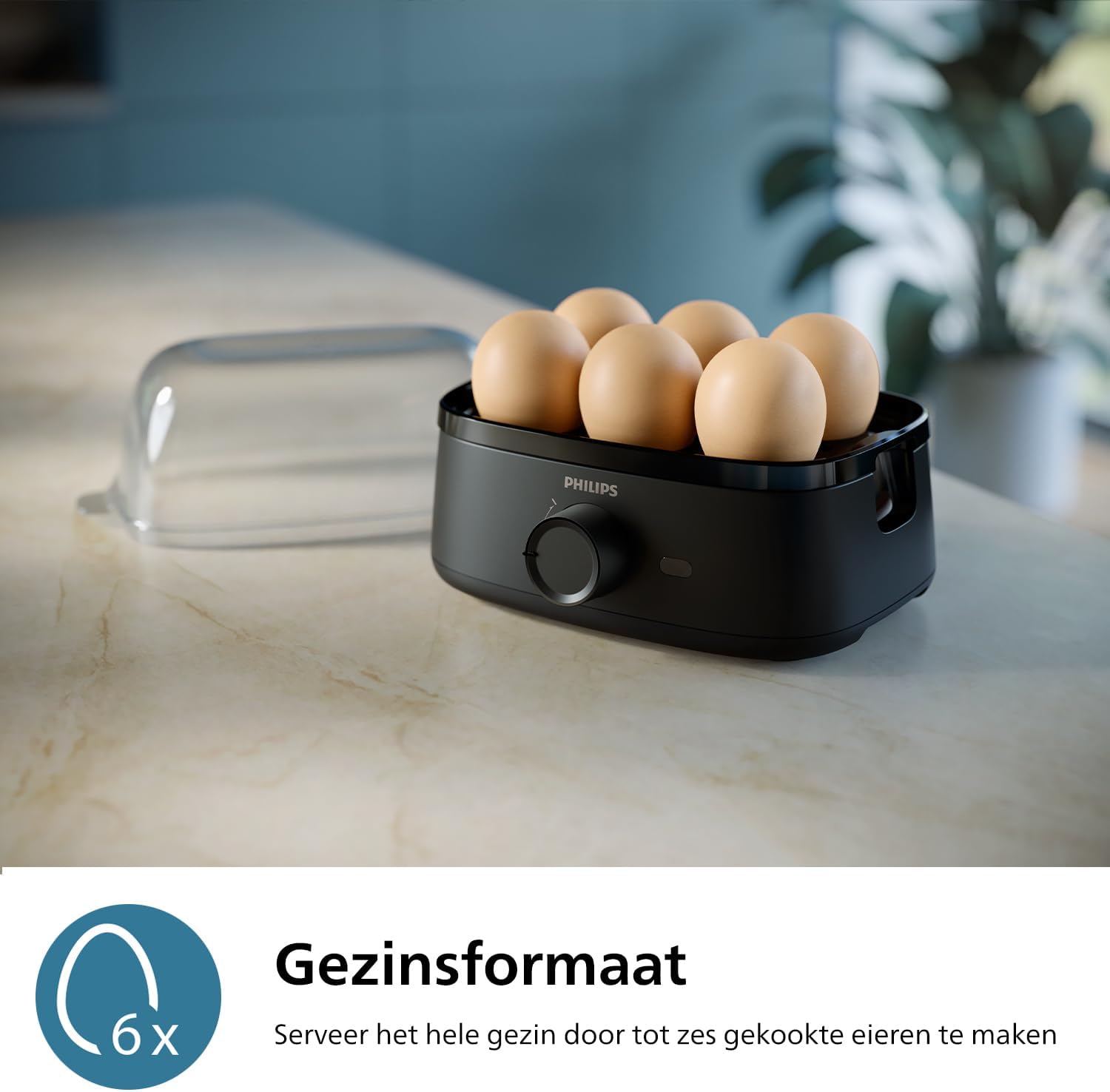 PHILIPS Eierkoker 3000-Serie Gezinsformaat 400 W Over dit item Maatbeker voor nauwkeurige resultaten: Afhankelijk van het soort ei dat u bereidt, heeft u verschillende hoeveelheden water nodig. De beker geeft de verschillende waterpeilmarkeringen aan voor