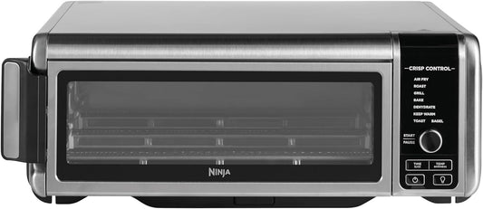 Ninja Foodi 10-in-1 Multifunctionele Oven VRIJSTAANDE OVEN MET GROTE CAPACITEIT: Snel en gelijkmatig koken op 2 niveaus. Er passen 2 pizza's tegelijk in of een hoofd- en bijgerecht. De True Surround Convection van de oven helpt voor snelle, krokante en ge