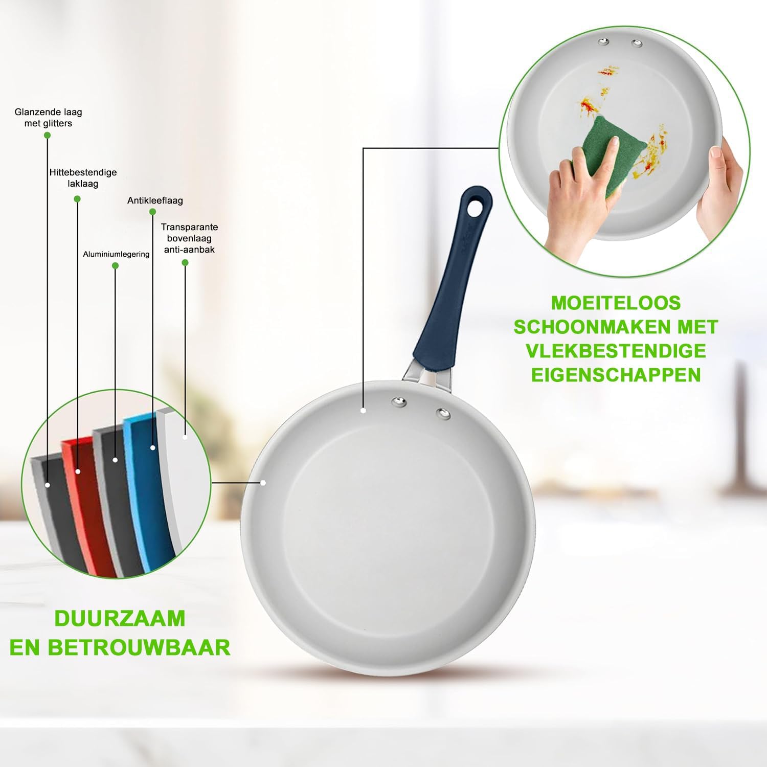 NutriChef Pannenset 14-delige Antiaanbak Kookset- Kookpannenset Over dit item 14-DELIGE SET: NutriChef biedt een 14-delige antiaanbak kookset, inclusief een sauspan van 1,4 liter en 2,4 liter met deksels, een braadpan van 4,7 liter met deksel, een grote k
