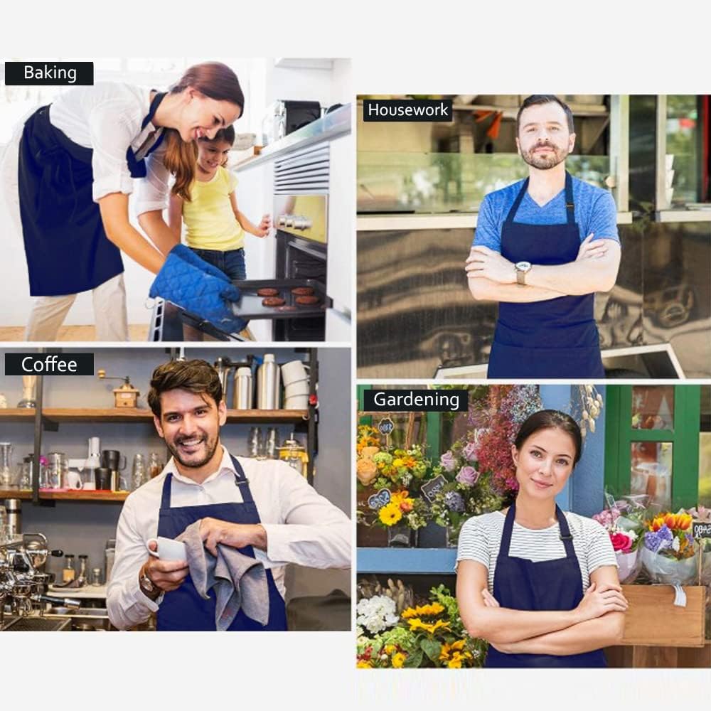 Molenky schort,Verstelbare schort met 2 grote zakken, 2 STUKS Katoenen Chef-koksschortenset, Unisex Waterdichte professionele kwaliteit Keukenschort voor in de keuken 1 Productgegevens Type sluiting Trekkoord Over dit item 【Hoogwaardige materialen】 -Molen