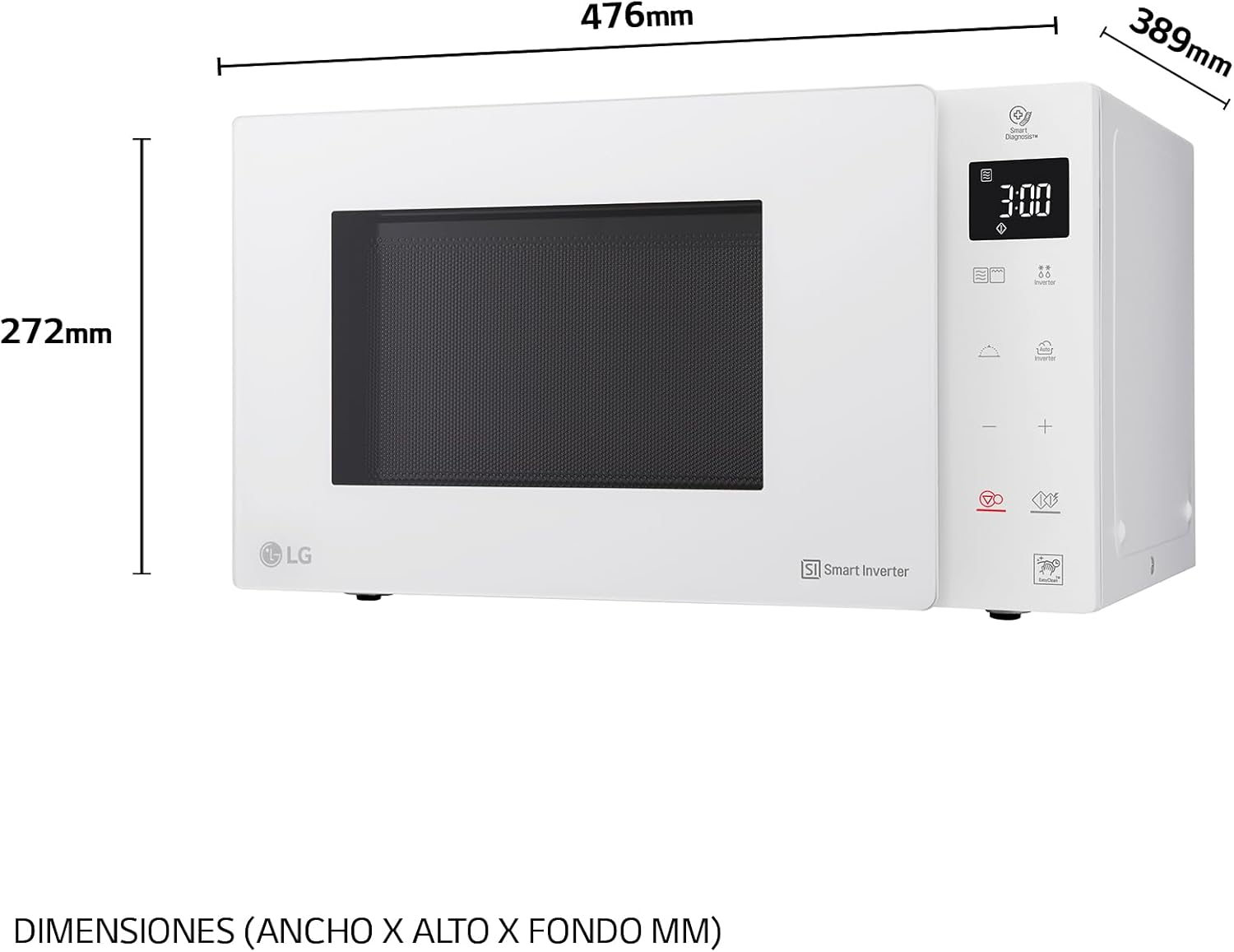 LG MH6535GDH magnetron met grill en digitaal display LG MH6535GDH magnetron MH-6535GDH Het merk LG garandeert de naleving van de hoogste normen tijdens de productieprocessen om een uitstekende klantervaring te garanderen. Afmetingen (b x h x d): 47,6 x 27