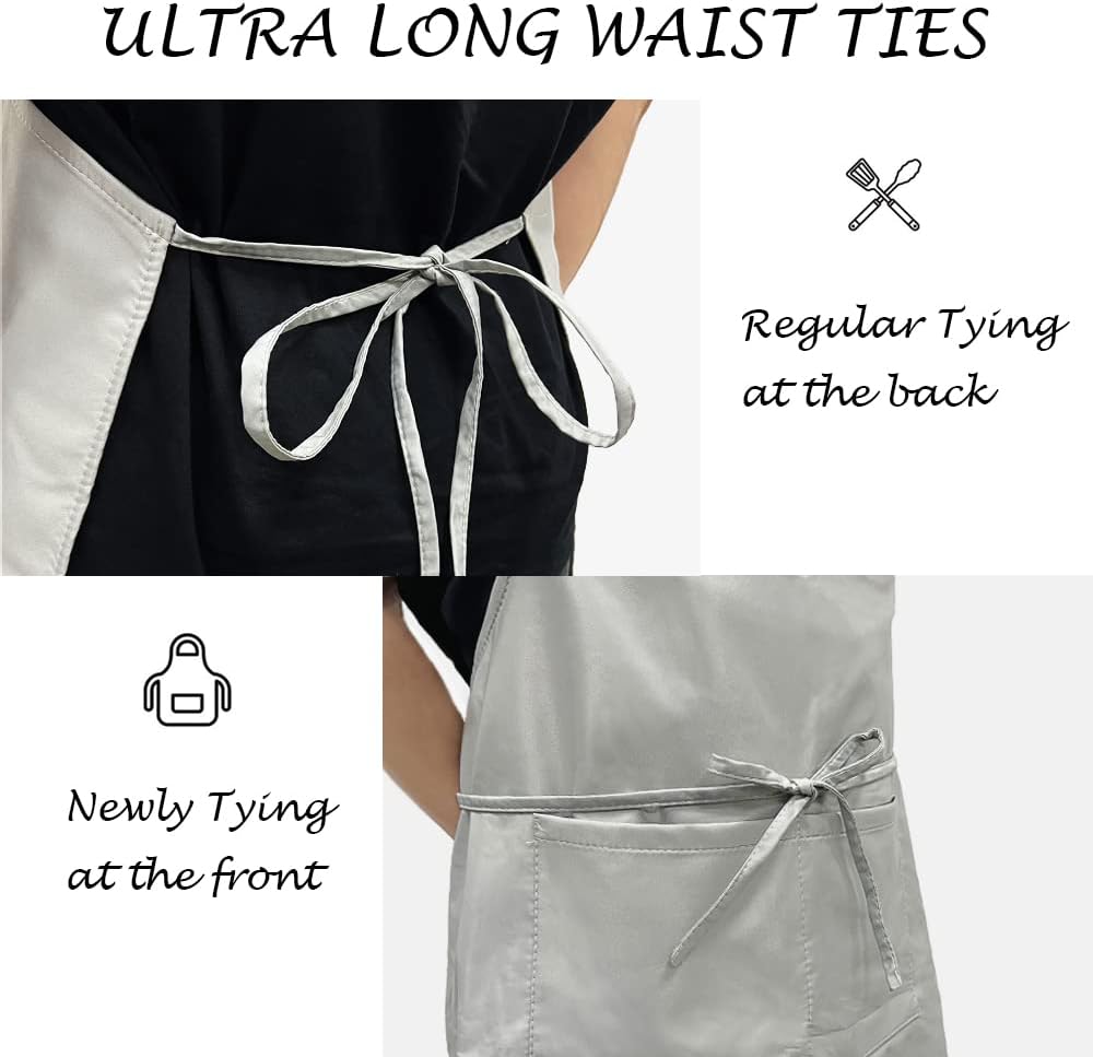 Molenky schort,Verstelbare schort met 2 grote zakken, 2 STUKS Katoenen Chef-koksschortenset, Unisex Waterdichte professionele kwaliteit Keukenschort voor in de keuken 1 Productgegevens Type sluiting Trekkoord Over dit item 【Hoogwaardige materialen】 -Molen