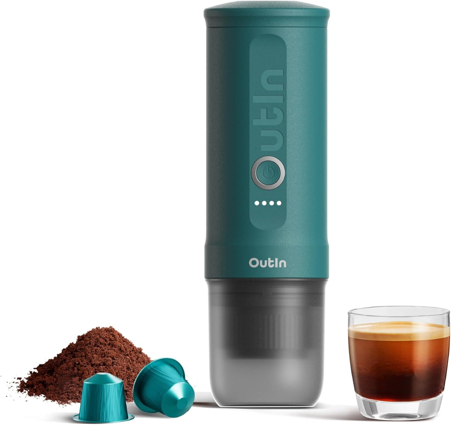 Outin Nano draagbare elektrische espressomachine 【LICHTGEWICHT & DRAAGBAAR】: Outin draagbare espressomachine weegt slechts 670 gram. Gemaakt van voedselveilig roestvrij staal en duurzame materialen, Outin espressomachine gemakkelijk te demonteren en te wa