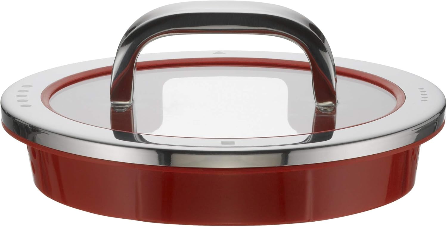 Pannendeksel 24 cm, 20cm, 16cm glazen deksel met 4 afgietfuncties Over dit item Inhoud: 1 x glazen deksel met metalen knop 24 cm Materiaal: kwaliteitsglas, roestvrijstalen steekrand, roestvrijstalen handgreep - vaatwasmachinebestendig. Hittebestendig tot