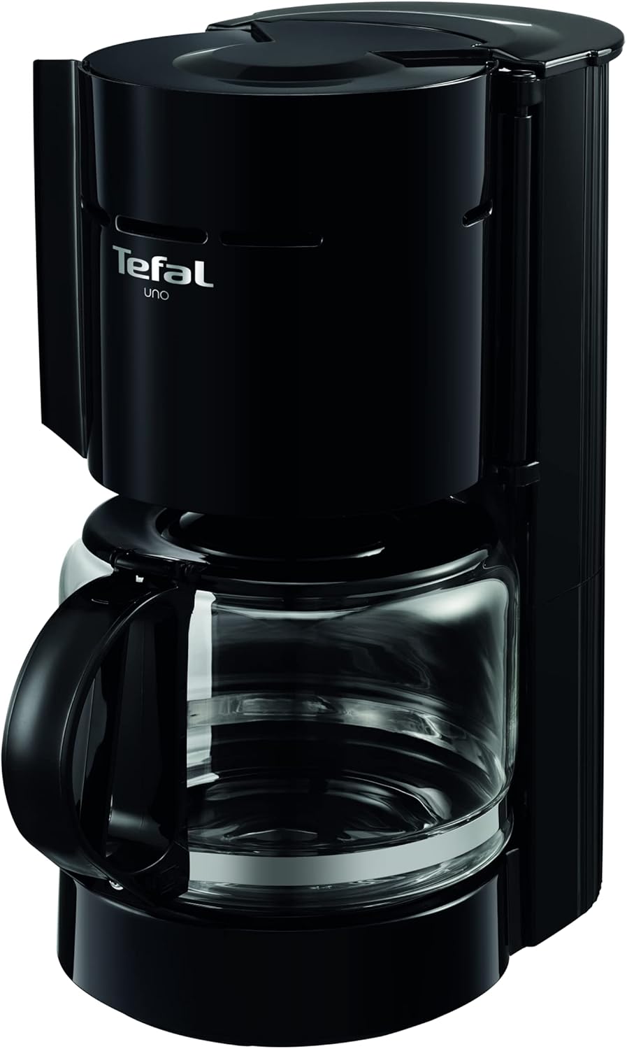 Tefal Uno koffiezetapparaat, CM1218, filter, 1.1L, tot 12 kopjes, Druppelstop, zwarte behuizing, Warmhoudfunctie Koffiezetapparaat voor heerlijke filter koffie De glazen kan heeft een capaciteit van 1,1L: zet tot 12 kopjes koffie tegelijkertijd. Glanzend