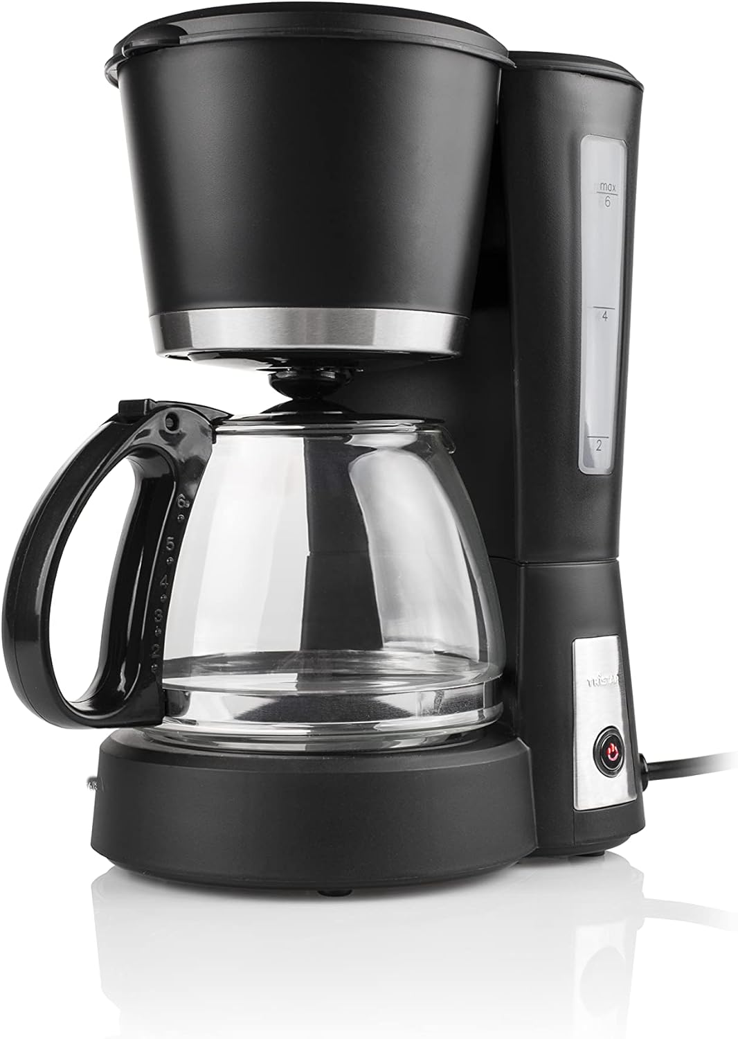 Tristar CM-1233 Koffiezetapparaat – Geschikt voor 6 kopjes – Ook geschikt voor de camping Compact koffiezetapparaat met een inhoud van 0.6 liter, geschikt voor 6 kopjes koffie Stijlvol ontwerp met een matzwarte afwerking, roestvrijstalen details en glazen