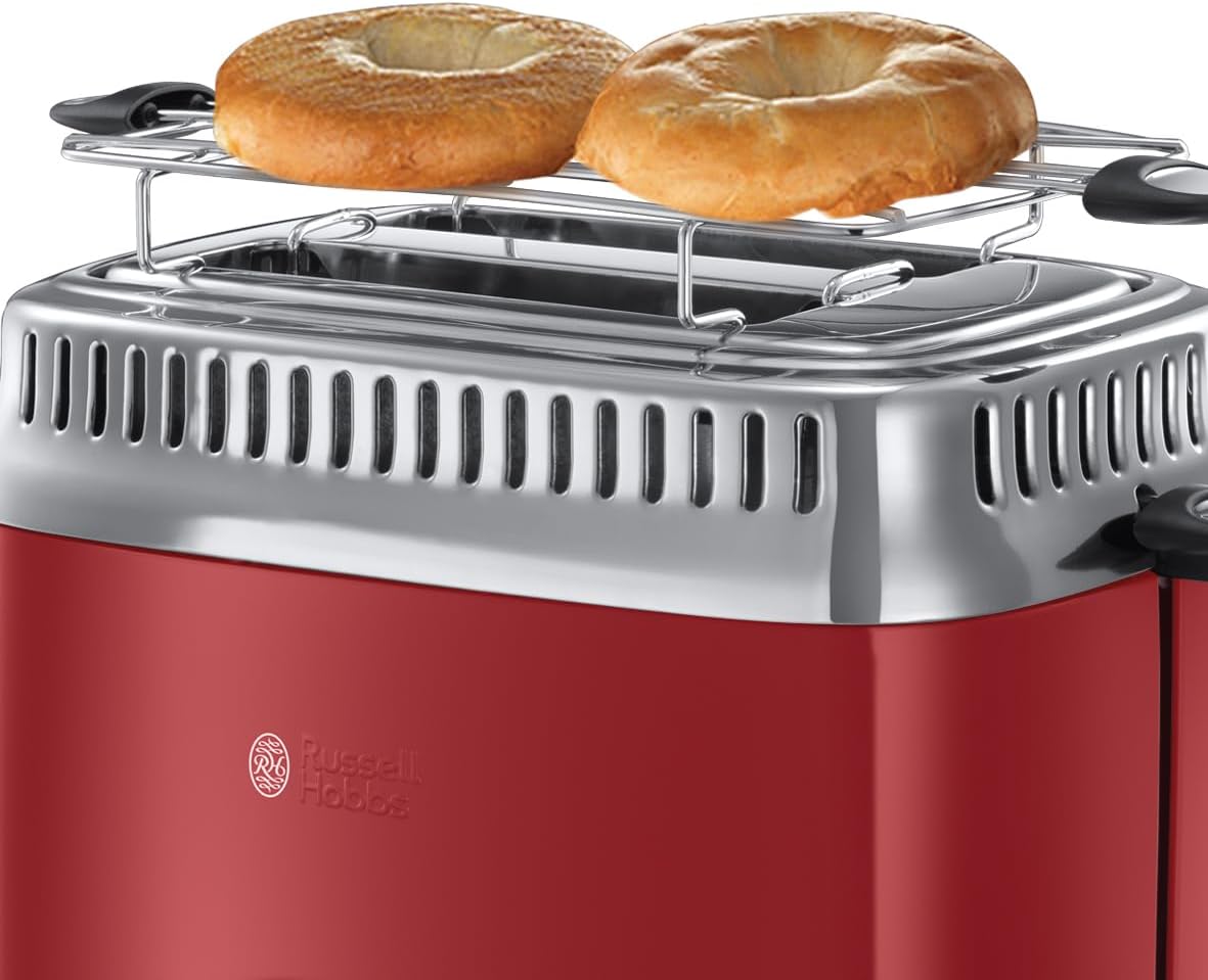 Russell Hobbs Waterkoker retro rood 1,7 l 2400 W snelkook Draadlooz en ideaal voor links- en rechtshandige gebruikers. U kunt vocht op de bodem ontdekken. Dit is normaal en wordt veroorzaakt door de stoom. Electric Kettles €71.99 broodrooster,retro,roestv