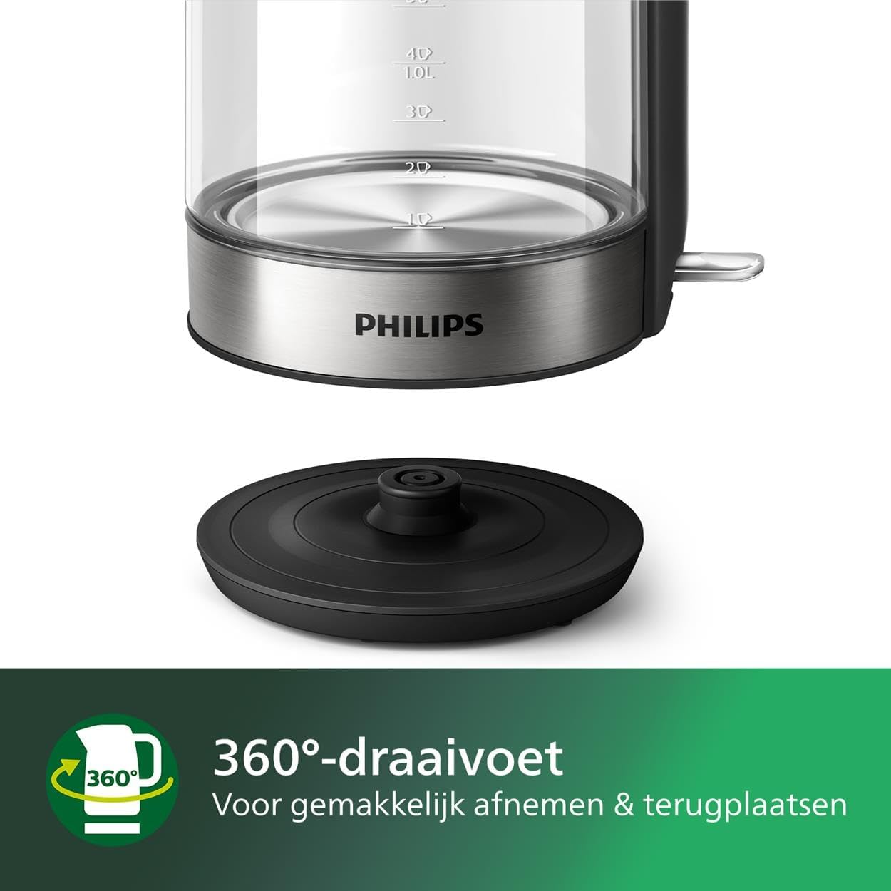 Philips Waterkoker 1.7 L Veerdeksel Indicatielamp Draaivoet Gemaakt om lang mee te gaan. Snelle kookprestaties van een superefficiënt verwarmingselement. Inhoud van 1,7 - meer dan 7 kopjes uit een volle kan. Merk Philips Capaciteit 1,7 Liter Materiaal Pol