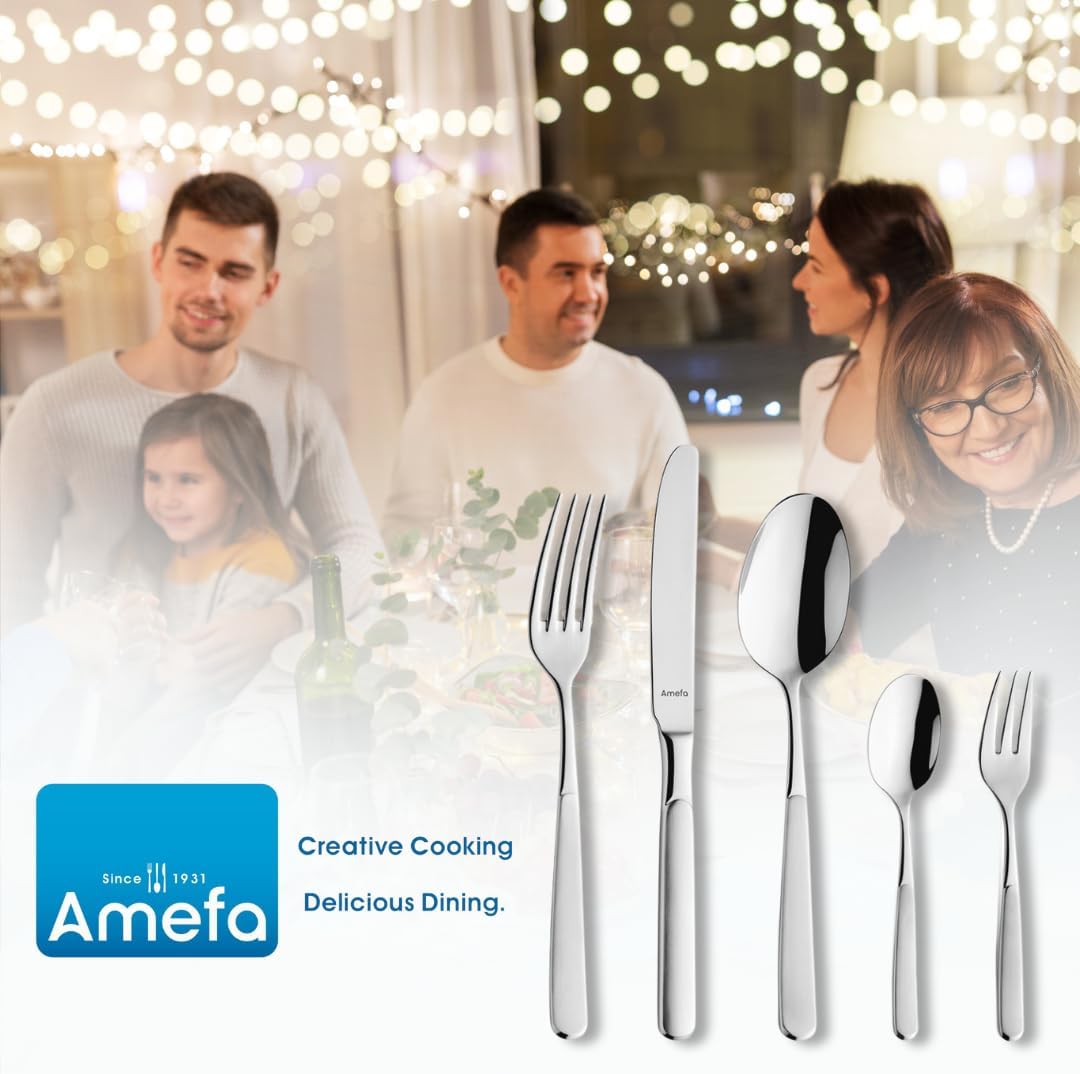 Amefa Fresh bestekset voor 12 personen 60-delige bestekset Over dit item Bestek set 12 personen: het bestek bevat: 12 menumessen, 12 vorken, 12 eetlepels, 12 koffielepels, 12 taartvorken. Hoogwaardig. Het bestek bestaat uit 18/10 roestvrij staal en de mes