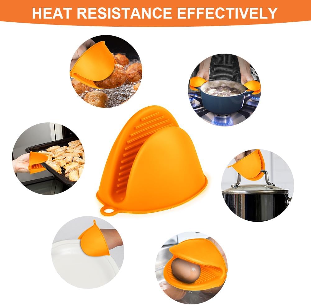 1 Paar Mini siliconen hittebestendige ovenhandschoenen Over dit item Hittebestendig materiaal: AUAUY ovenhandschoenen zijn hittebestendige isolatiepads gemaakt van hoogwaardig siliconenmateriaal van voedingskwaliteit dat bestand is tegen temperaturen tot