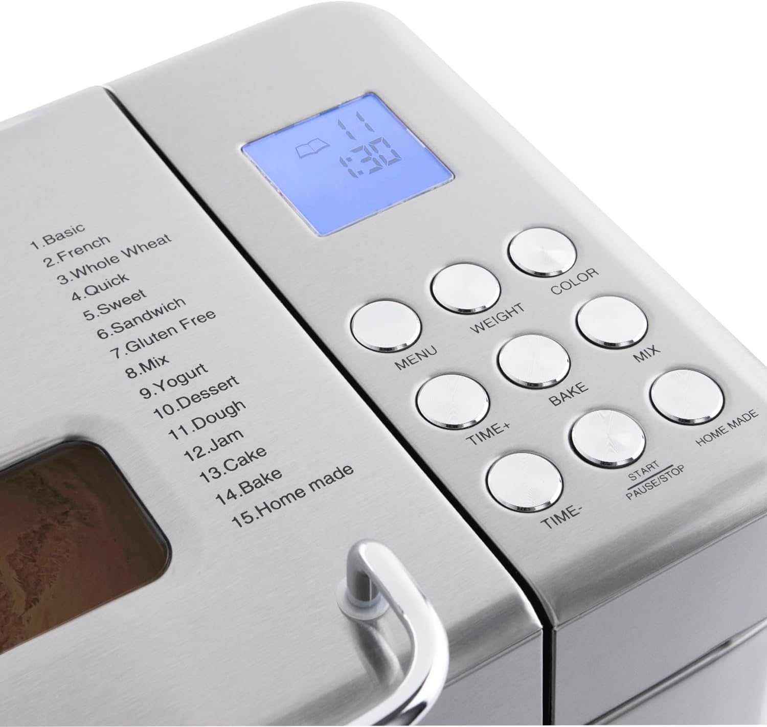 H.Koenig Broodbakmachine BAKE440 15 programma's [Veelzijdig]: deze broodbakmachine biedt drie verschillende broodmaten - 500 g, 750 g en 1000 g - en 15 geïntegreerde programma's, waaronder een glutenvrij programma en extra opties zoals jam en yoghurt. [Ge