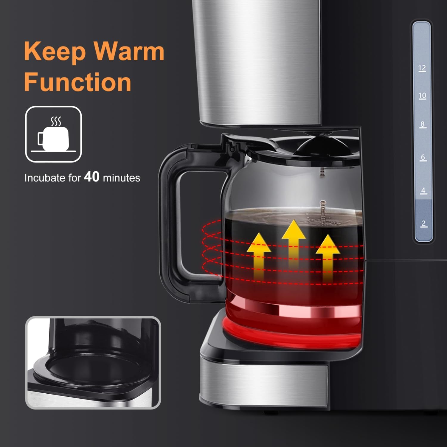 Darcy 950 W koffiezetapparaat met timer 1,5 l Over dit item Krachtig en snel: snelle koffiebereiding dankzij 950 W, waarmee je in enkele minuten 1 tot 12 kopjes vers gezette koffie kunt bereiden. Programmeerbare timer: met deze functie kun je je koffiezet