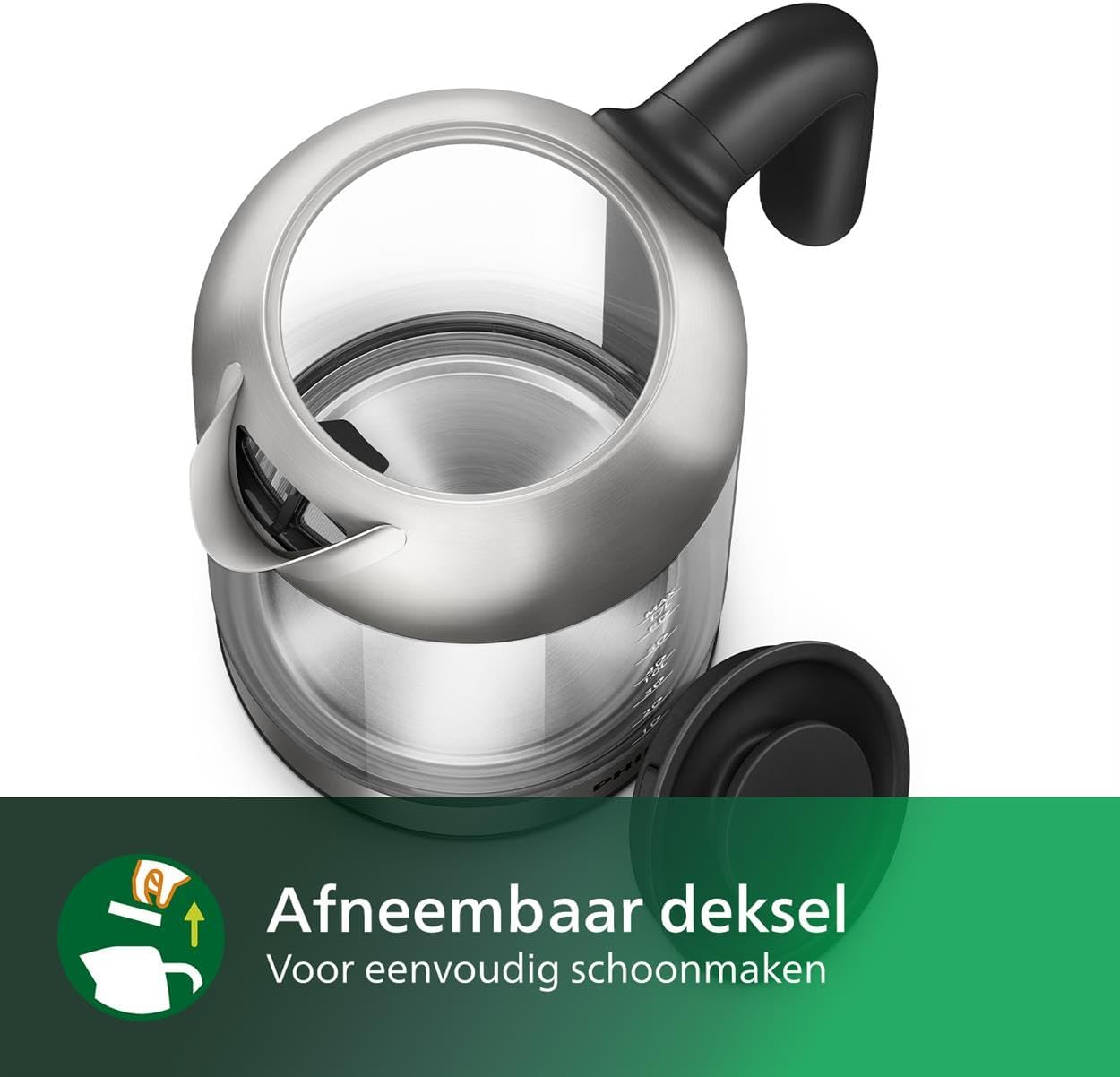 Philips Waterkoker 1.7 L Veerdeksel Indicatielamp Draaivoet Gemaakt om lang mee te gaan. Snelle kookprestaties van een superefficiënt verwarmingselement. Inhoud van 1,7 - meer dan 7 kopjes uit een volle kan. Merk Philips Capaciteit 1,7 Liter Materiaal Pol