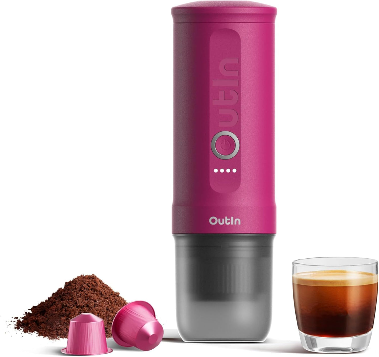 Outin Nano draagbare elektrische espressomachine 【LICHTGEWICHT & DRAAGBAAR】: Outin draagbare espressomachine weegt slechts 670 gram. Gemaakt van voedselveilig roestvrij staal en duurzame materialen, Outin espressomachine gemakkelijk te demonteren en te wa