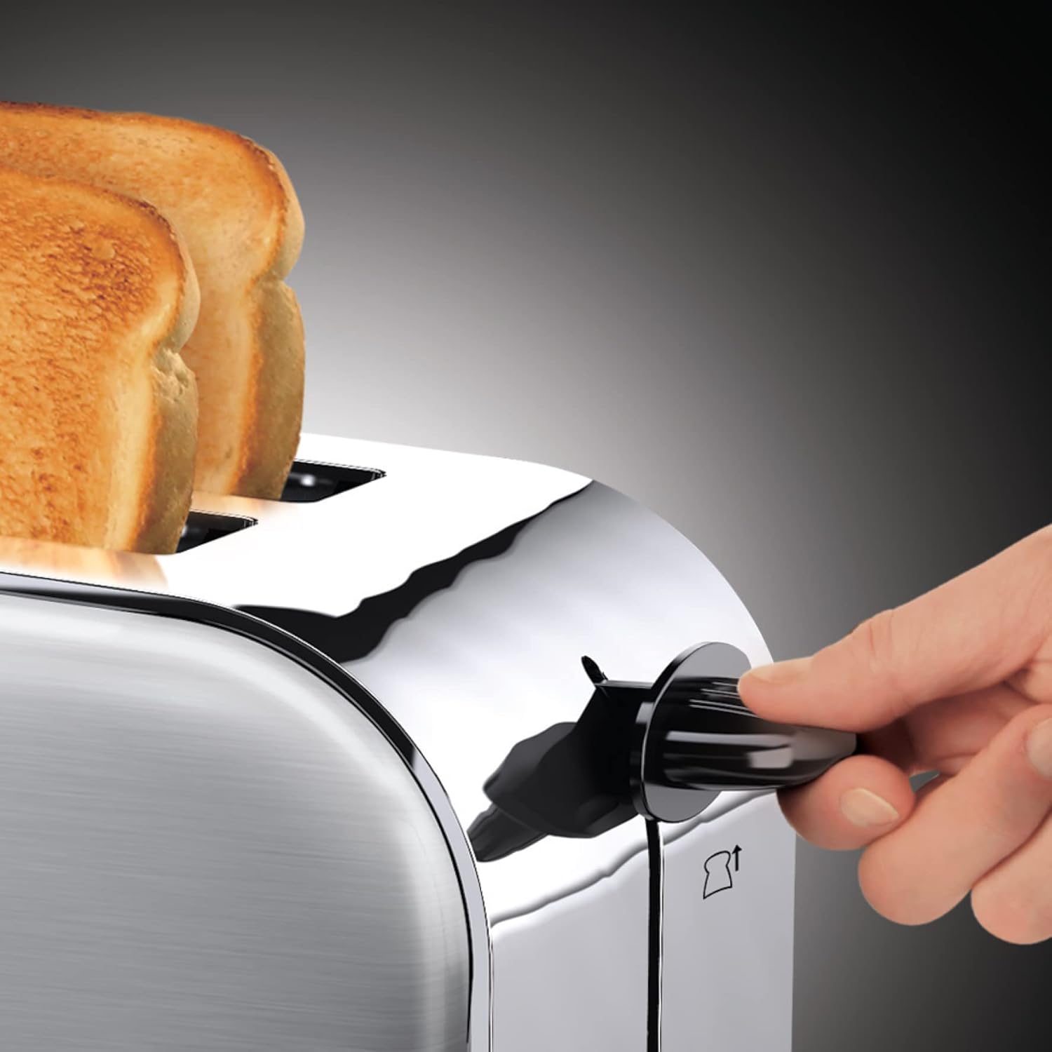 Russell Hobbs broodrooster met lange sleuf Over dit item Één lange en extra brede sleuf - geschikt voor dikke en dunne sneden Perfecte Toast: Technologie voor gelijkmatig roosteren. Verwijderbare kruimellade voor gemakkelijke reiniging. Ontdooi-, opwarm-