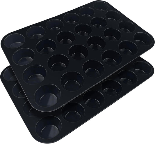 2 stuks mini muffinvorm siliconen, muffinvorm muffinvormpjes muffin bakvorm muffin bakvorm muffin muffin bakvorm 33 × 22 × 2,5 cm anti-aanbaklaag Geniet van heerlijke muffins, cupcakes en brownies met de Fousenuk siliconen vormen die speciaal zijn ontwikk