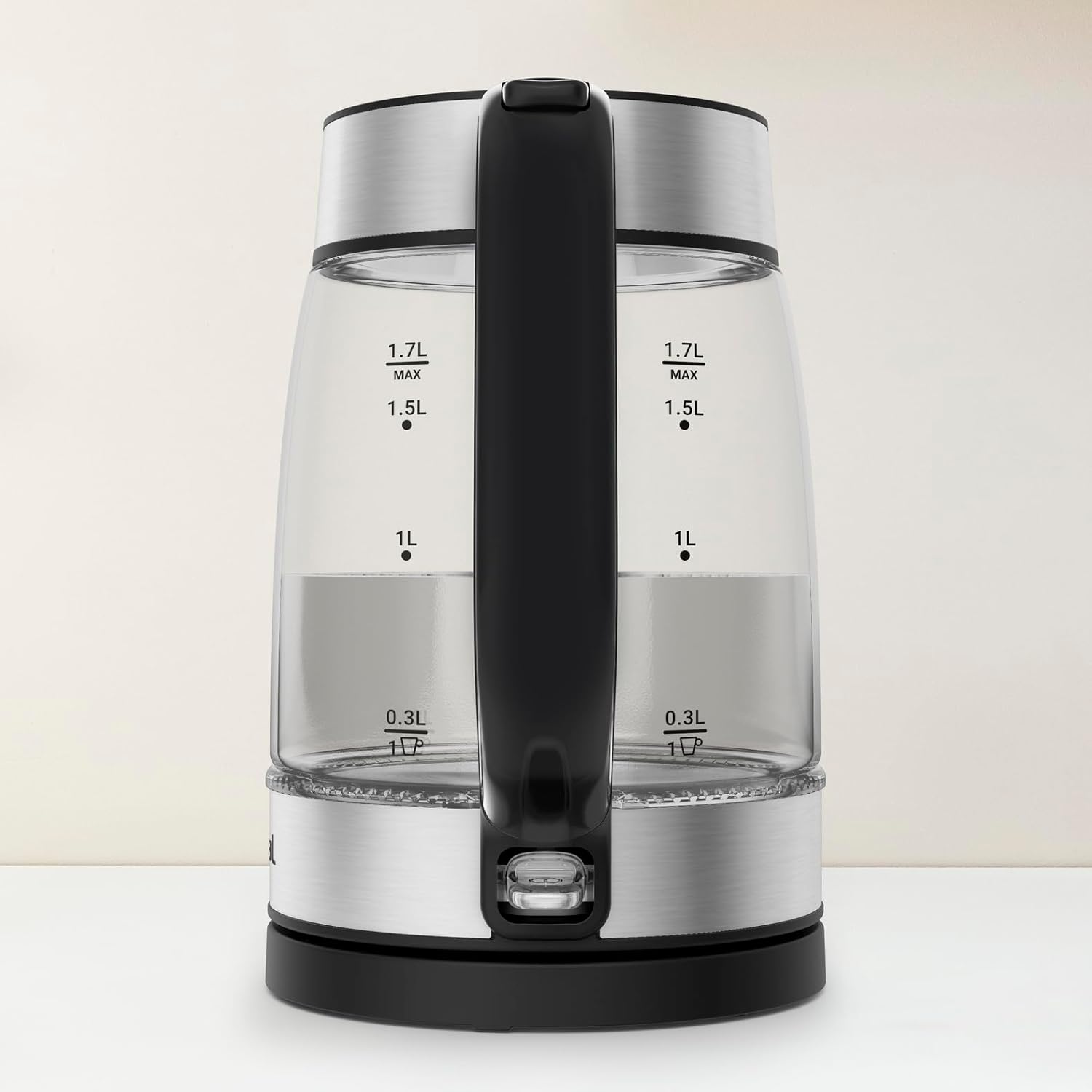 Tefal Glas elektrische waterkoker, maatstrepen, 1,7 liter Over dit item TRANSPARANTE WATERKOKER: Dankzij het transparante glazen ontwerp met maatstrepen kan je de preciese hoeveelheid water vullen die je nodig hebt - inclusief een aanduiding voor 1 kopje.
