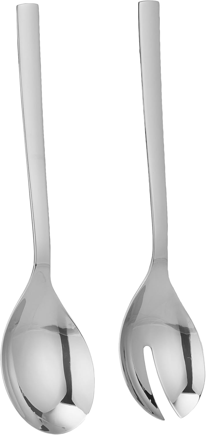 WMF Nuova Saladecouvert 30cm, 2-delig, Saladevork & lepel Cromargan: 18/10 roestvrij staal: Het bestek is uitermate duurzaam, vormvast, hygiënisch, zuurbestendig en zeer goed bestand tegen gebruikerssporen. Vaatwasmachinebestendig Lengte van 30 cm Inhoud: