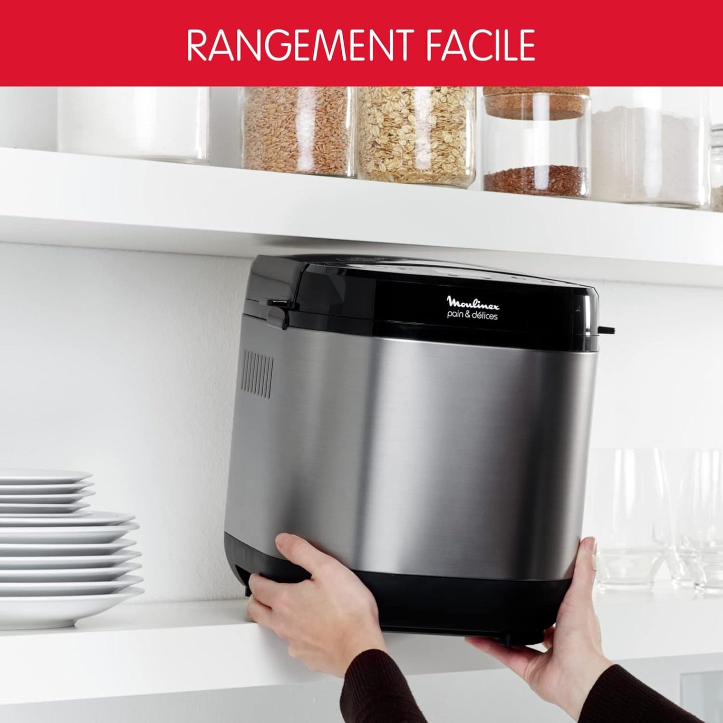 Moulinex OW240E30 Brood en behandelt Machine met Yoghurt Functie - Metaal/Zwart Alles is automatisch 3 Gewichtsinstellingen en 3 warmtestanden Eenvoudig te reinigen. Wastafel met antiaanbaklaag LCD-scherm. › Meer productgegevens bekijken Spanning 220 Volt