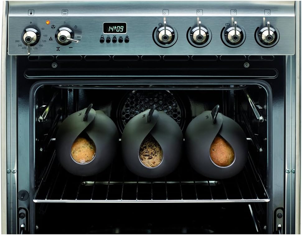 Lekue Bread Maker, broodbakschaal brood silicone bruin wiegen bakken, 600 ml Met de Lekue broodbakmachine wegen, kneden en bakken in slechts één product. Dankzij zijn veelzijdigheid kunt u op een schonere manier brood bakken op de traditionele manier met