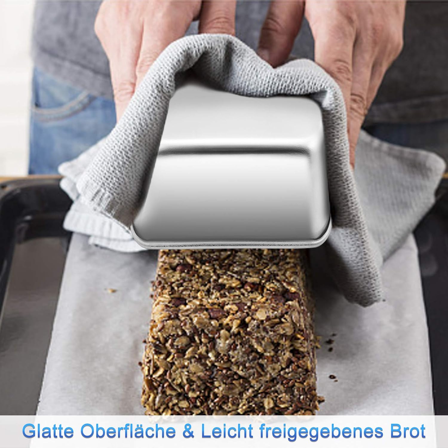 Homikit Bakvorm, set van 2 roestvrij staal voor brood en cake Gezond materiaal: de Homikit bakvormset bestaat uit voedselveilig roestvrij staal zonder chemische coating van je levensmiddelen, nikkelvrij en roestbestendig voor langdurig gebruik Zware belas