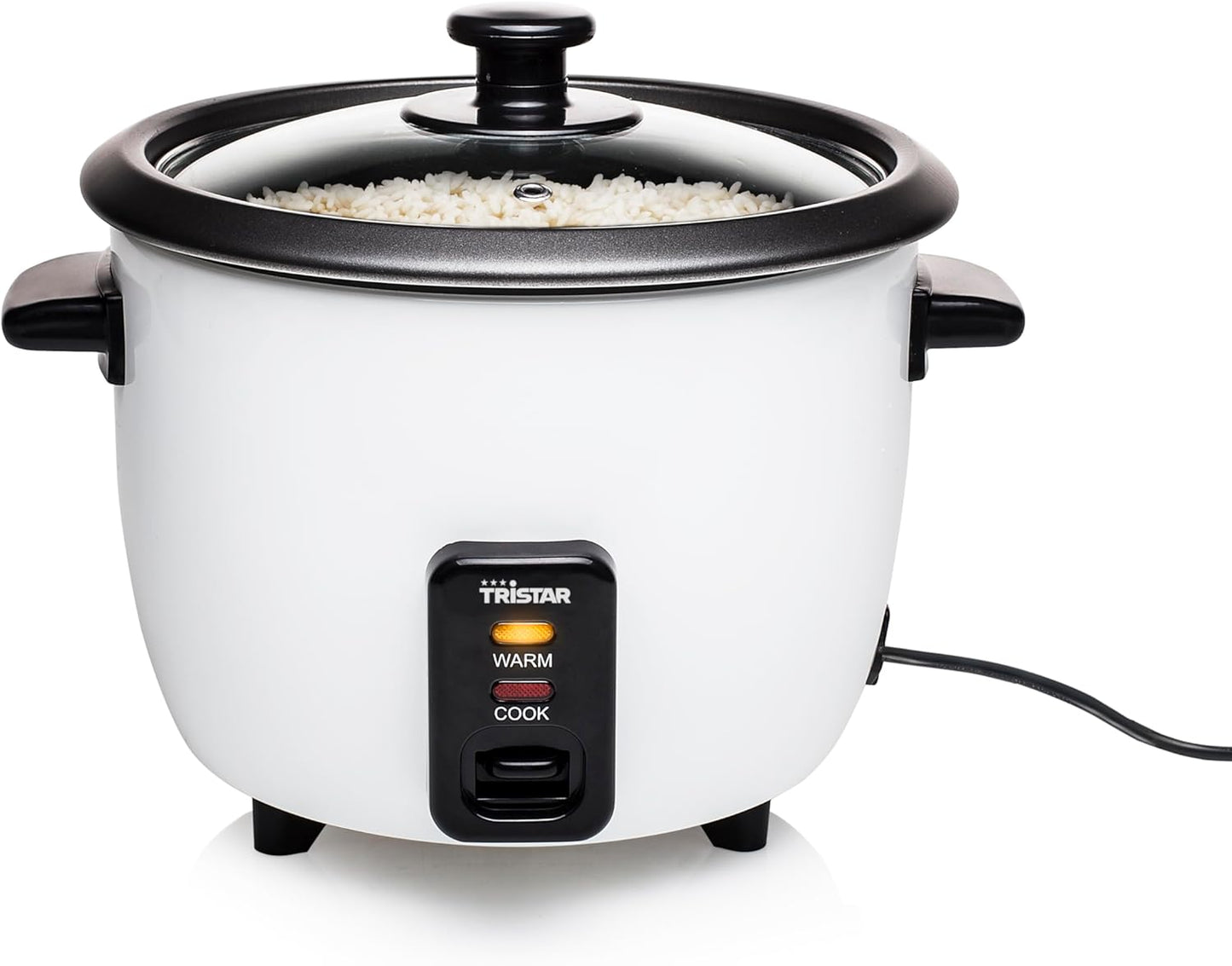 Tristar Rijstkoker – 2.2 liter – warmhoudfunctie - Silver Over dit item Mini rijstkoker met een inhoud van 0,6 liter voor 3 porties rijst. Lengte netsnoer (m): 1,1 m. Diameter: 17 cm Veilig in gebruik dankzij droogkookbeveiliging Zachte en heerlijke rijst