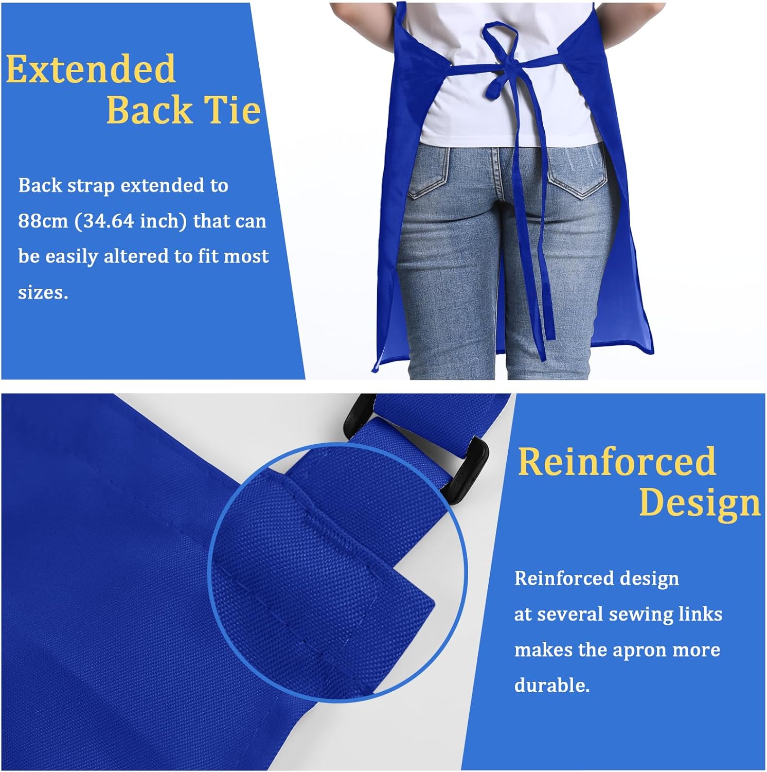 FunChaos 4 Packs Zwart Kookschort, Uniseks Verstelbare Schorten met 2 Zakken, Mannen Vrouwen Schort voor Keuken, Restaurant Productgegevens Onderhoudsvoorschriften Machinewas Type sluiting Armband Over dit item 【Hoge Kwaliteit】Het schort is gemaakt van 10