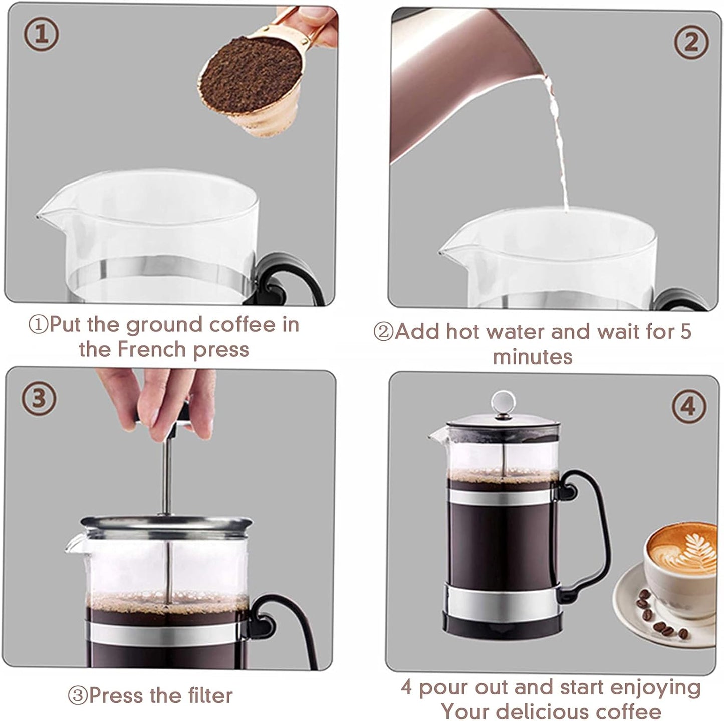MAISITOO French Press Koffiemaker met roestvrijstalen filter 1 l Over dit item Formaat: 1000 ml. Productomschrijving: glazen koffiezetapparaat 1000 ml met French Press systeem, ideaal voor elke koffie- en theeliefhebber. Met een inhoud van maximaal 1000 m