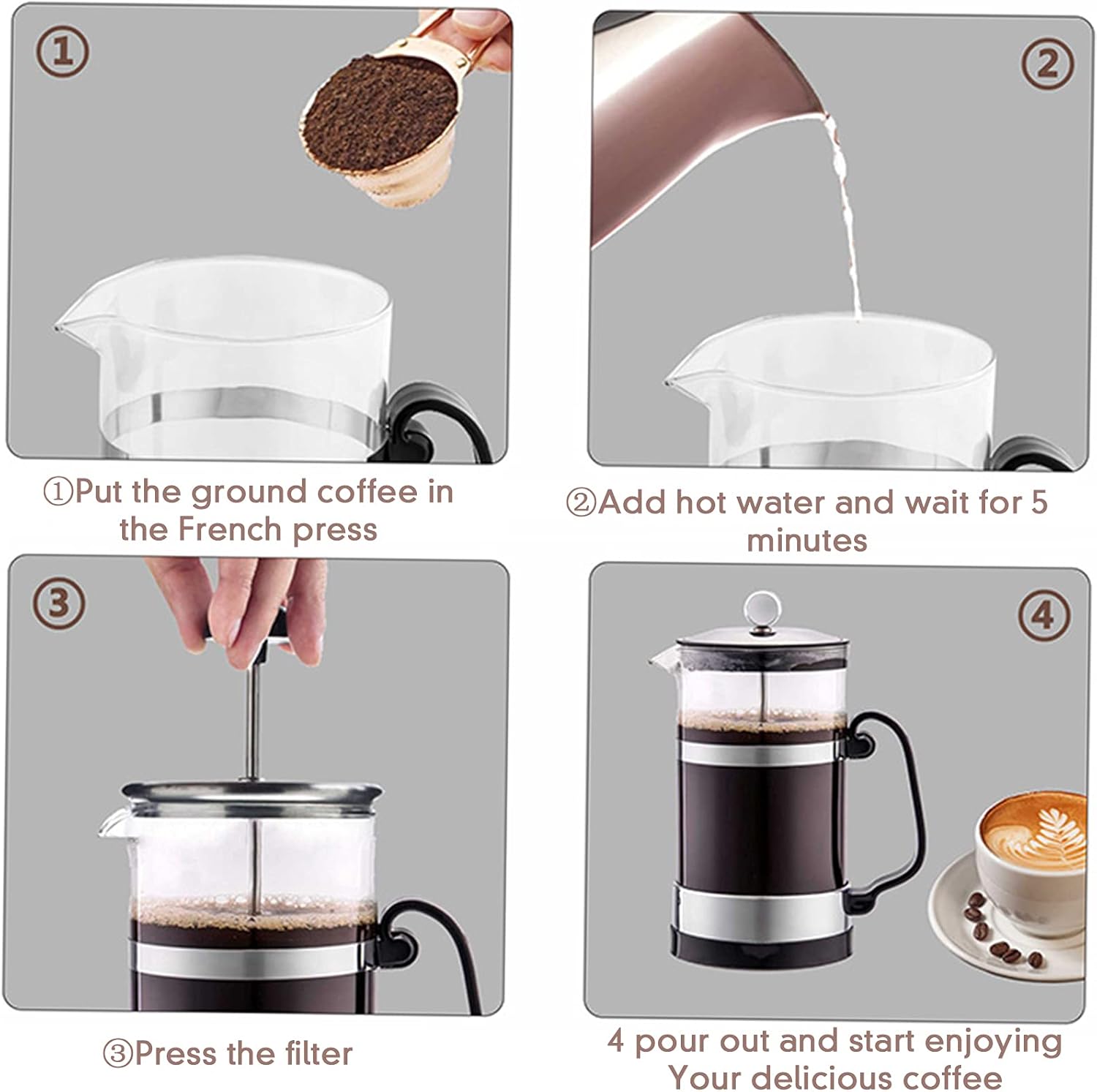 MAISITOO French Press Koffiemaker met roestvrijstalen filter 1 l Over dit item Formaat: 1000 ml. Productomschrijving: glazen koffiezetapparaat 1000 ml met French Press systeem, ideaal voor elke koffie- en theeliefhebber. Met een inhoud van maximaal 1000 m