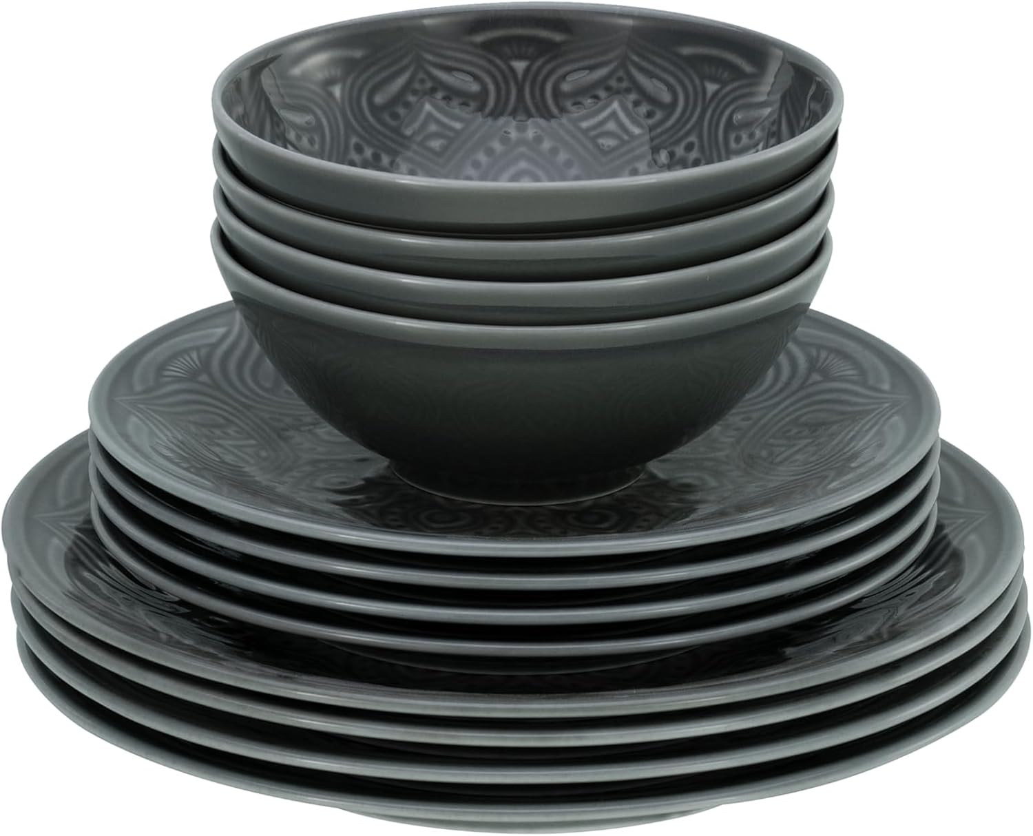 CreaTable, 21625, serie Orient Mandala, 2-delige serviesset, bordenset van porselein, vaatwasser- en magnetronbestendig, Made in Europe ✅ Elegante platenset: je krijgt hier een prachtige 2-delige platenset in een elegante ovale vorm met een diameter van 2