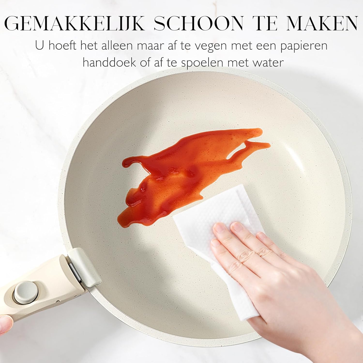 GiPP Pannenset met afneembare handgreep 11-delig 11-delige set kookgerei: 20 cm/26 cm braadpan, 26 cm braadpan met hoge rand, 18 cm/20 cm (2 l/3 l), afneembare handgreep, 2 x 16 cm/18 cm siliconen deksel, 20 cm/26 cm glazen deksel. Gezonde granieten coati