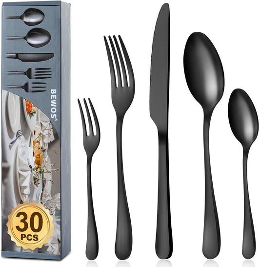 Bestekset voor 6 personen gepolijst vaatwasserbestendig Over dit item 30-delige bestekset voor 6 personen: De 30-delige bestekset bestaat uit 6 messen, 6 eetlepels, 6 dinervorken, 6 theelepels en 6 dessertvorkjes, waardoor het een goede keuze is voor elk