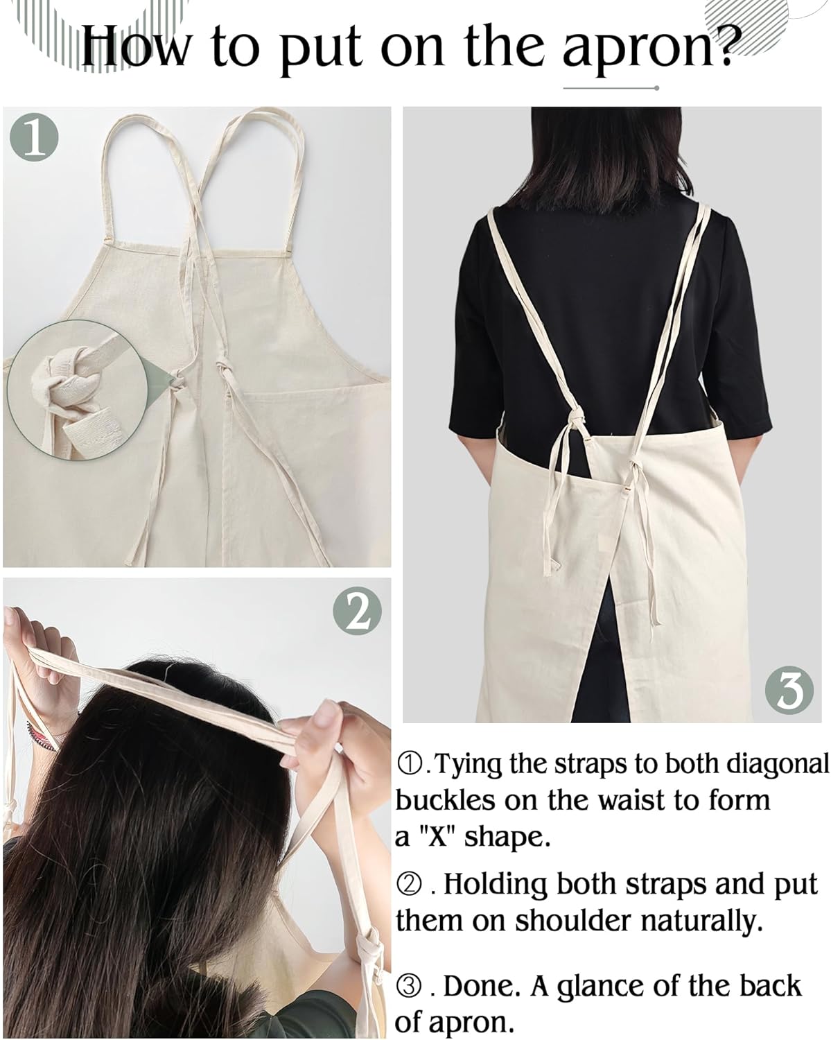 Small snail Japanse Stijl Schort Verstelbare Waterdichte Katoenen Linnen Dames Pinafore met Grote Zakken voor Bloemenwinkel Cafe Knutselen Bakken Casual Effen Kleur Schorten Productgegevens Type sluiting Trekkoord Over dit item ▶Materiaal: Het is gemaakt