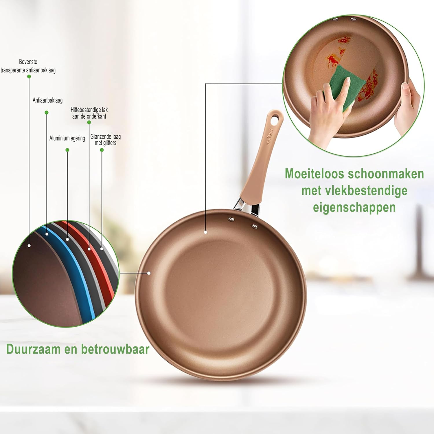 NutriChef Pannenset 14-delige Antiaanbak Kookset- Kookpannenset Over dit item 14-DELIGE SET: NutriChef biedt een 14-delige antiaanbak kookset, inclusief een sauspan van 1,4 liter en 2,4 liter met deksels, een braadpan van 4,7 liter met deksel, een grote k